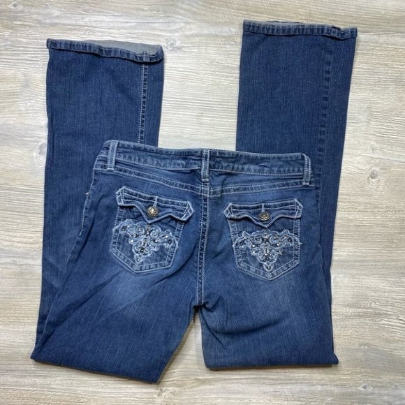 Rock 47 by Wrangler Ultra Low Rise Bootcut Jeans - Picture 4 of 12